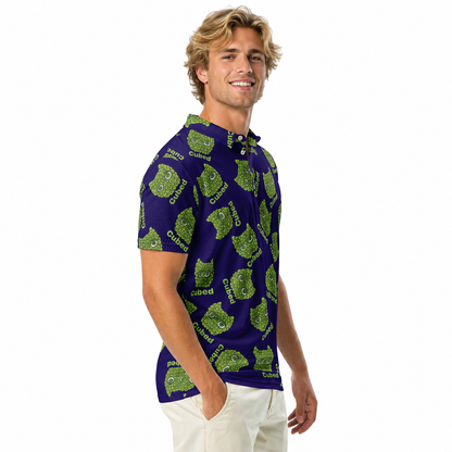 Luma'Ka Pattern Navy Men’s Slim Fit Polo