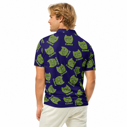 Luma'Ka Pattern Navy Men’s Slim Fit Polo