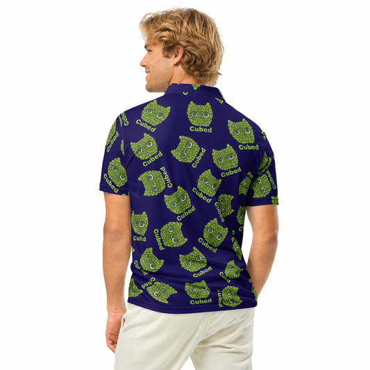 Luma'Ka Pattern Navy Men’s Slim Fit Polo